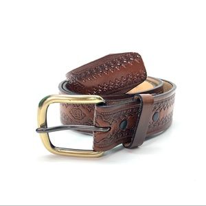 Genuine Leather Western-Style Belt